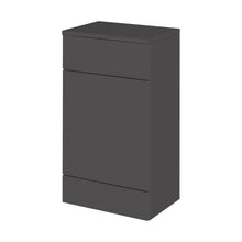 Hudson Reed Fusion 500mm Wc Unit & Co-ordinating Top Contemp Gloss Grey MFC Painted Gloss 882x505x360mm - JJ Building Materials