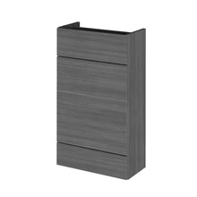 Hudson Reed Fusion 500mm Wc Unit - Compact Contemp Anthracite Woodgrain MFC Textured Woodgrain 864x500x255mm - JJ Building Materials