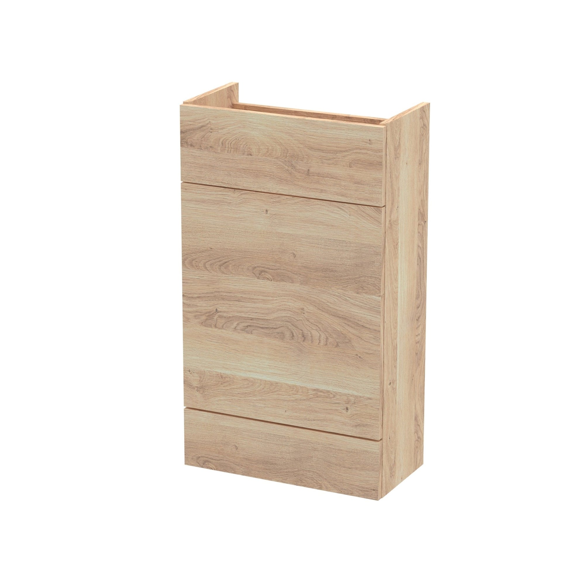 Hudson Reed Fusion 500mm Wc Unit - Compact Contemp Bleached Oak MFC Textured Woodgrain 864x500x255mm - JJ Building Materials