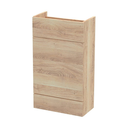 Hudson Reed Fusion 500mm Wc Unit - Compact Contemp Bleached Oak MFC Textured Woodgrain 864x500x255mm - JJ Building Materials