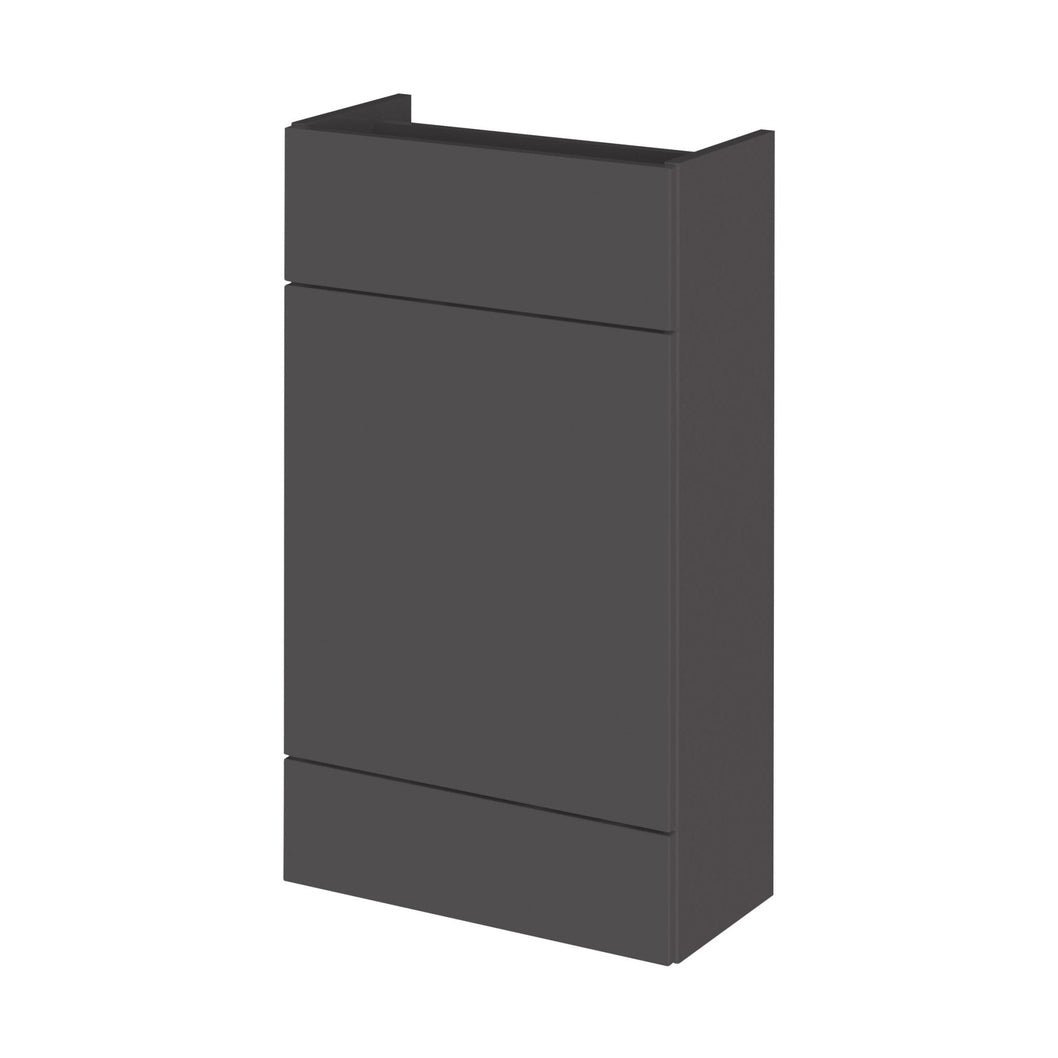 Hudson Reed Fusion 500mm Wc Unit - Compact Contemp Gloss Grey MFC Painted Gloss 864x500x255mm - JJ Building Materials