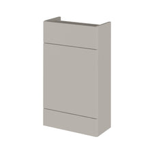 Hudson Reed Fusion 500mm Wc Unit - Compact Contemp Pebble Grey MFC Textured Woodgrain 864x500x255mm - JJ Building Materials