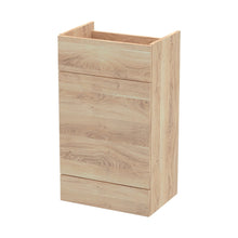 Hudson Reed Fusion 500mm Wc Unit Contemp Bleached Oak MFC Textured Woodgrain 864x500x355mm - JJ Building Materials