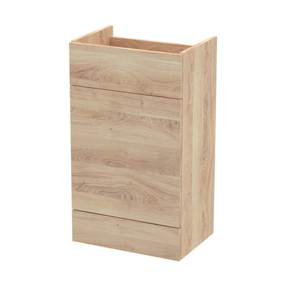 Hudson Reed Fusion 500mm Wc Unit Contemp Bleached Oak MFC Textured Woodgrain 864x500x355mm - JJ Building Materials