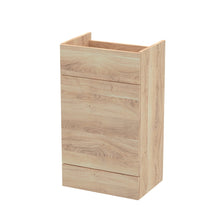 Hudson Reed Fusion 500mm Wc Unit Contemp Bleached Oak MFC Textured Woodgrain 864x500x355mm - JJ Building Materials