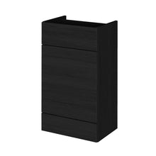 Hudson Reed Fusion 500mm Wc Unit Contemp Charcoal Black MFC Textured Woodgrain 864x500x355mm - JJ Building Materials