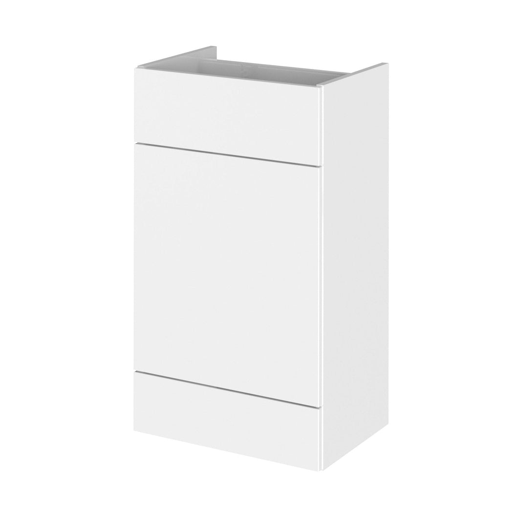 Hudson Reed Fusion 500mm Wc Unit Contemp Gloss White MFC Painted Gloss 864x500x355mm - JJ Building Materials