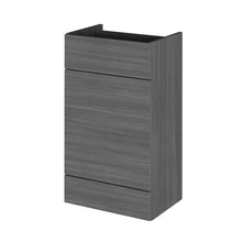 Hudson Reed Fusion 500mm Wc Unit Contemp Graphite Grey Woodgrain MFC Textured Woodgrain 864x500x355mm - JJ Building Materials