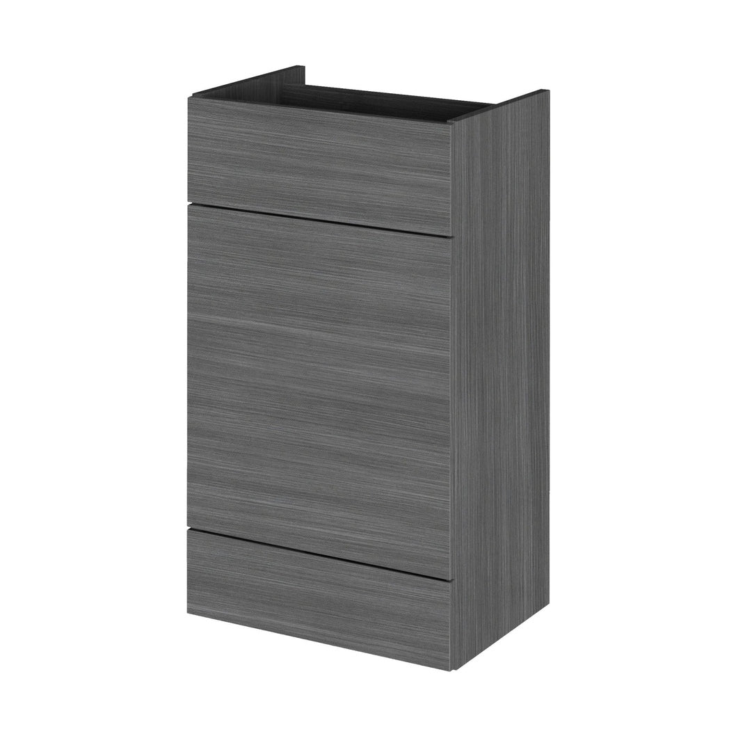 Hudson Reed Fusion 500mm Wc Unit Contemp Graphite Grey Woodgrain MFC Textured Woodgrain 864x500x355mm - JJ Building Materials