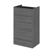 Hudson Reed Fusion 500mm Wc Unit Contemp Graphite Grey Woodgrain MFC Textured Woodgrain 864x500x355mm - JJ Building Materials