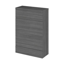 Hudson Reed Fusion 600mm Compact Wc Unit & Co-ordinating Top Contemp Anthracite Woodgrain MFC Textured Woodgrain 882x605x260mm - JJ Building Materials