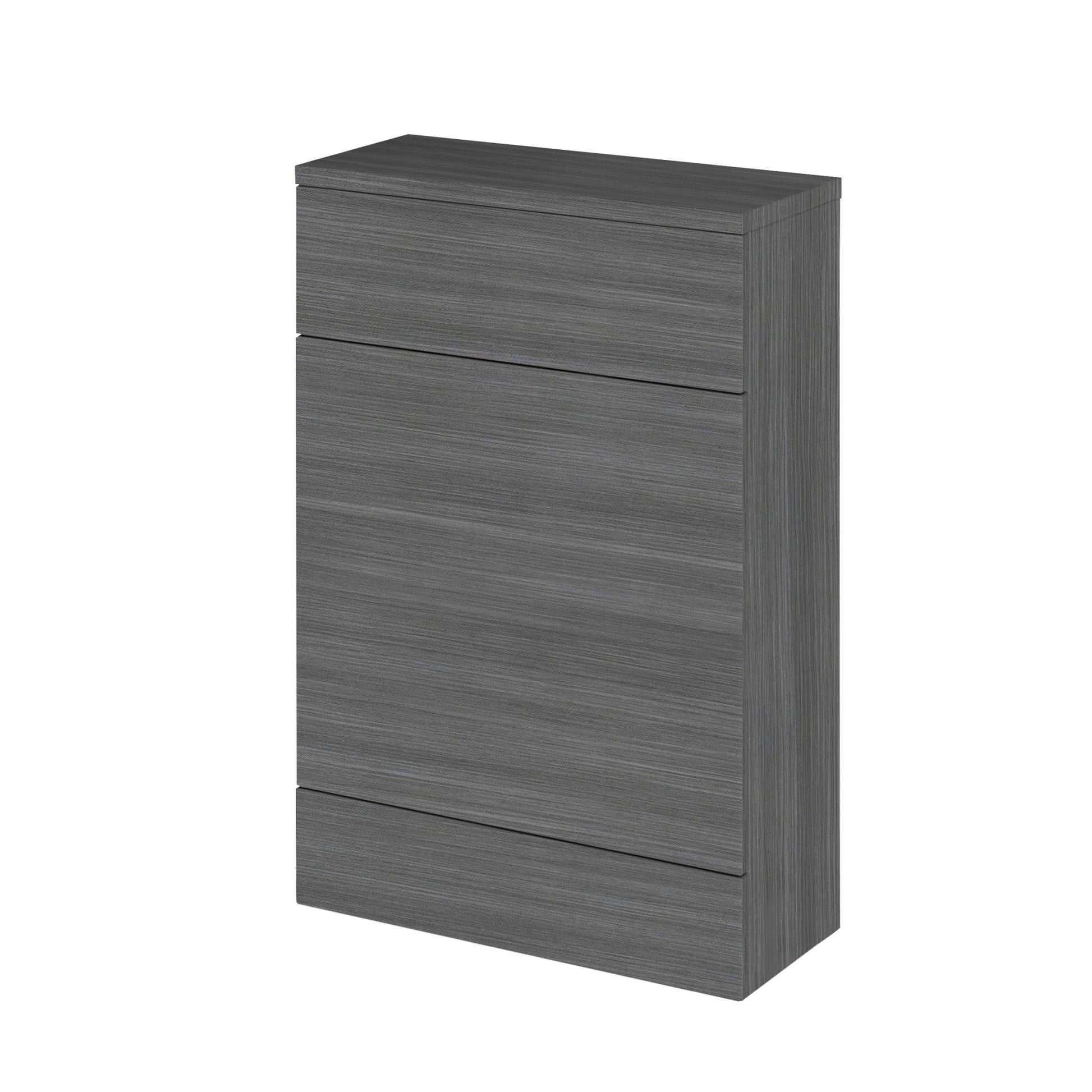 Hudson Reed Fusion 600mm Compact Wc Unit & Co - ordinating Top Contemp Anthracite Woodgrain MFC Textured Woodgrain 882x605x260mm - JJ Building Materials