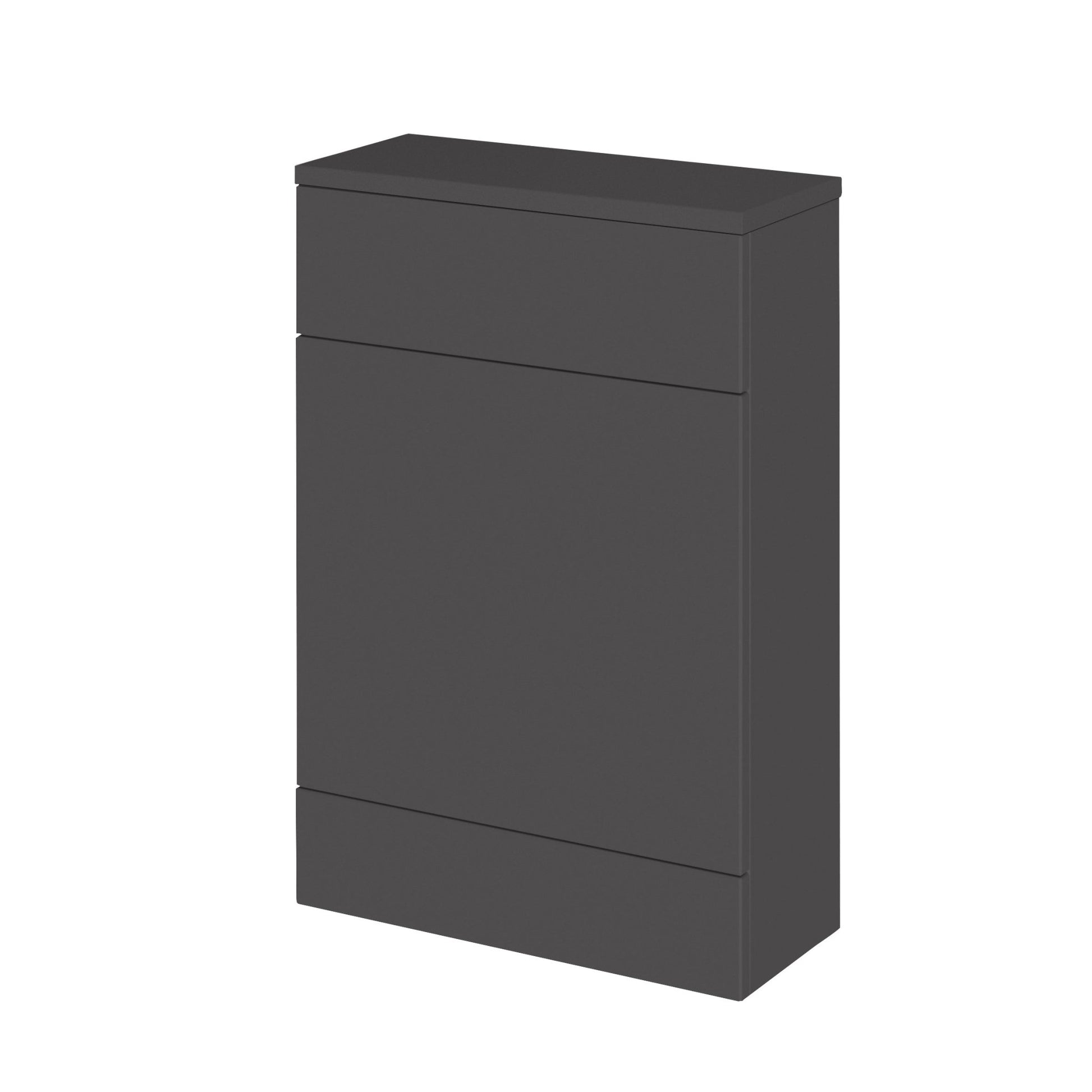 Hudson Reed Fusion 600mm Compact Wc Unit & Co - ordinating Top Contemp Gloss Grey MFC Painted Gloss 882x605x260mm - JJ Building Materials