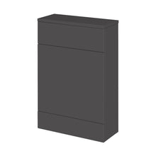 Hudson Reed Fusion 600mm Compact Wc Unit & Co-ordinating Top Contemp Gloss Grey MFC Painted Gloss 882x605x260mm - JJ Building Materials