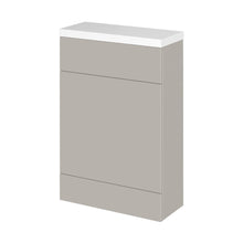 Hudson Reed Fusion 600mm Compact Wc Unit & Polymarble Top Contemp Pebble Grey MFC Smooth Matt 904x603x255mm - JJ Building Materials