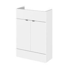 Hudson Reed Fusion 600mm Vanity Unit - Compact Contemp Gloss White MFC Painted Gloss 864x600x255mm - JJ Building Materials