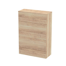 Hudson Reed Fusion 600mm Wc Unit (255mm Deep) Contemp Bleached Oak MFC Textured Woodgrain 882x605x260mm - JJ Building Materials