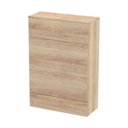 Hudson Reed Fusion 600mm Wc Unit (255mm Deep) Contemp Bleached Oak MFC Textured Woodgrain 882x605x260mm - JJ Building Materials