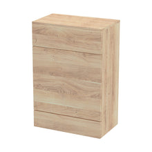 Hudson Reed Fusion 600mm Wc Unit (355mm Deep) Contemp Bleached Oak MFC Textured Woodgrain 882x605x360mm - JJ Building Materials