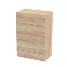 Hudson Reed Fusion 600mm Wc Unit (355mm Deep) Contemp Bleached Oak MFC Textured Woodgrain 882x605x360mm - JJ Building Materials