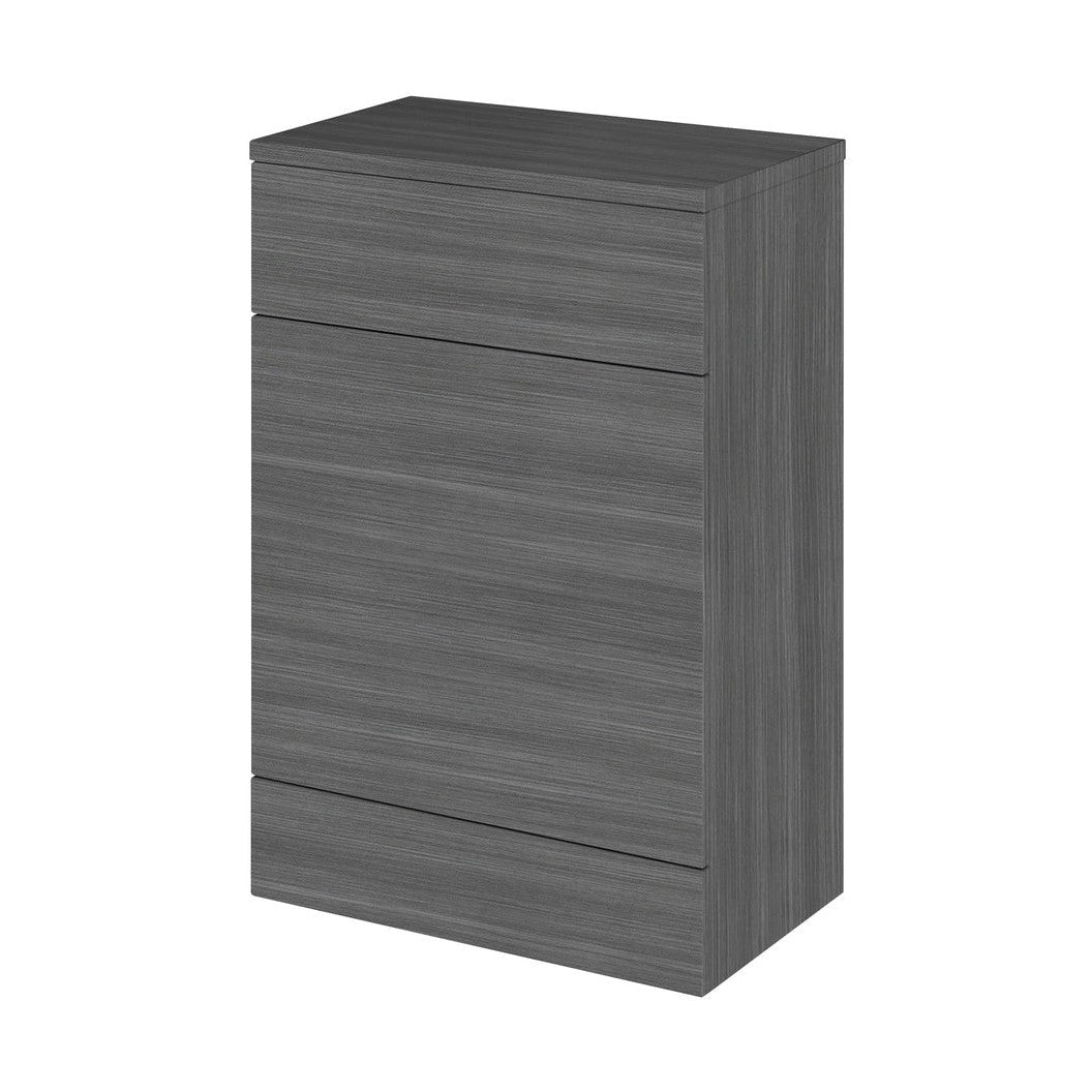 Hudson Reed Fusion 600mm Wc Unit & Co-ordinating Top Contemp Anthracite Woodgrain MFC Textured Woodgrain 882x605x360mm - JJ Building Materials