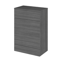 Hudson Reed Fusion 600mm Wc Unit & Co-ordinating Top Contemp Anthracite Woodgrain MFC Textured Woodgrain 882x605x360mm - JJ Building Materials