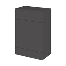 Hudson Reed Fusion 600mm Wc Unit & Co-ordinating Top Contemp Gloss Grey MFC Painted Gloss 882x605x360mm - JJ Building Materials