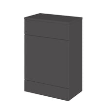 Hudson Reed Fusion 600mm Wc Unit & Co - ordinating Top Contemp Gloss Grey MFC Painted Gloss 882x605x360mm - JJ Building Materials