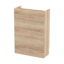 Hudson Reed Fusion 600mm Wc Unit - Compact Contemp Bleached Oak MFC Textured Woodgrain 864x600x255mm - JJ Building Materials