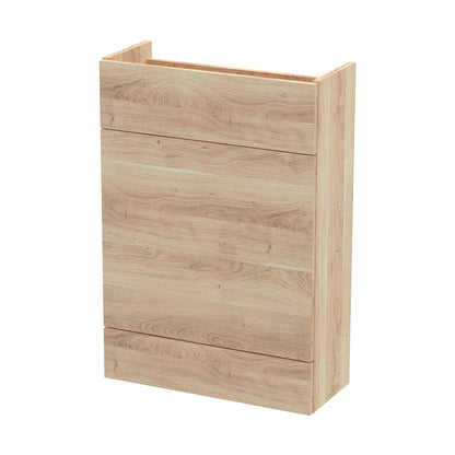 Hudson Reed Fusion 600mm Wc Unit - Compact Contemp Bleached Oak MFC Textured Woodgrain 864x600x255mm - JJ Building Materials