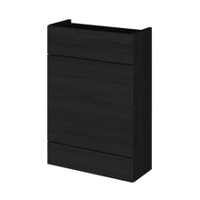 Hudson Reed Fusion 600mm Wc Unit - Compact Contemp Charcoal Black MFC Textured Woodgrain 864x600x255mm - JJ Building Materials