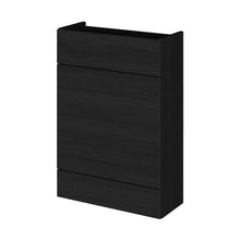 Hudson Reed Fusion 600mm Wc Unit - Compact Contemp Charcoal Black MFC Textured Woodgrain 864x600x255mm - JJ Building Materials