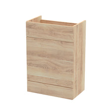 Hudson Reed Fusion 600mm Wc Unit Contemp Bleached Oak MFC Textured Woodgrain 864x600x355mm - JJ Building Materials