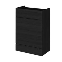 Hudson Reed Fusion 600mm Wc Unit Contemp Charcoal Black MFC Textured Woodgrain 864x600x355mm - JJ Building Materials