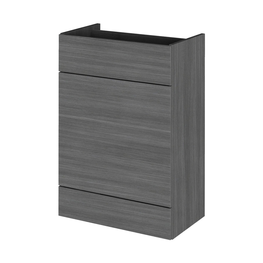 Hudson Reed Fusion 600mm Wc Unit Contemp Graphite Grey Woodgrain MFC Textured Woodgrain 864x600x355mm - JJ Building Materials