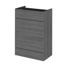 Hudson Reed Fusion 600mm Wc Unit Contemp Graphite Grey Woodgrain MFC Textured Woodgrain 864x600x355mm - JJ Building Materials