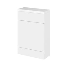 Hudson Reed Fusion 600mm Wc Unit & Top - Compact Contemp Gloss White MFC Painted Gloss 904x605x260mm - JJ Building Materials