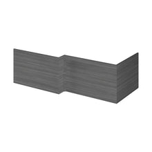 Hudson Reed Fusion 700mm Shower Bath End Panel Contemp Anthracite Woodgrain MFC Textured Woodgrain 520x680x18mm - JJ Building Materials