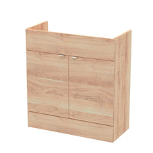 Hudson Reed Fusion 800mm Vanity Unit Contemp Bleached Oak MFC Textured Woodgrain 864x800x355mm - JJ Building Materials