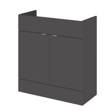 Hudson Reed Fusion 800mm Vanity Unit Contemp Gloss Grey MFC Painted Gloss 864x800x355mm - JJ Building Materials