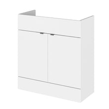Hudson Reed Fusion 800mm Vanity Unit Contemp Gloss White MFC Painted Gloss 864x800x355mm - JJ Building Materials