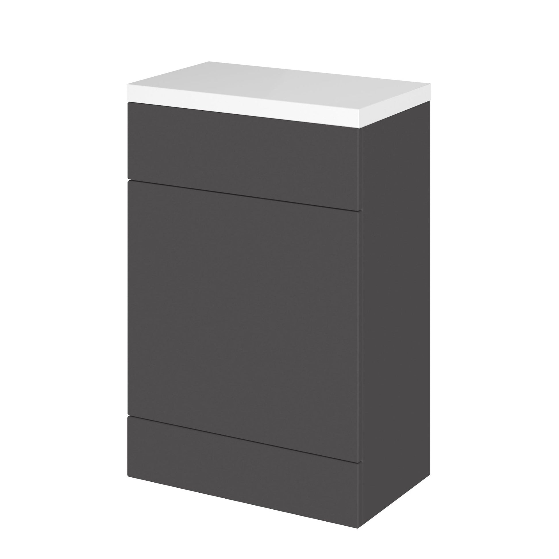 Hudson Reed Fusion Wc Unit & Polymarble Top Contemp Gloss Grey MFC Painted Gloss 904x605x360mm - JJ Building Materials
