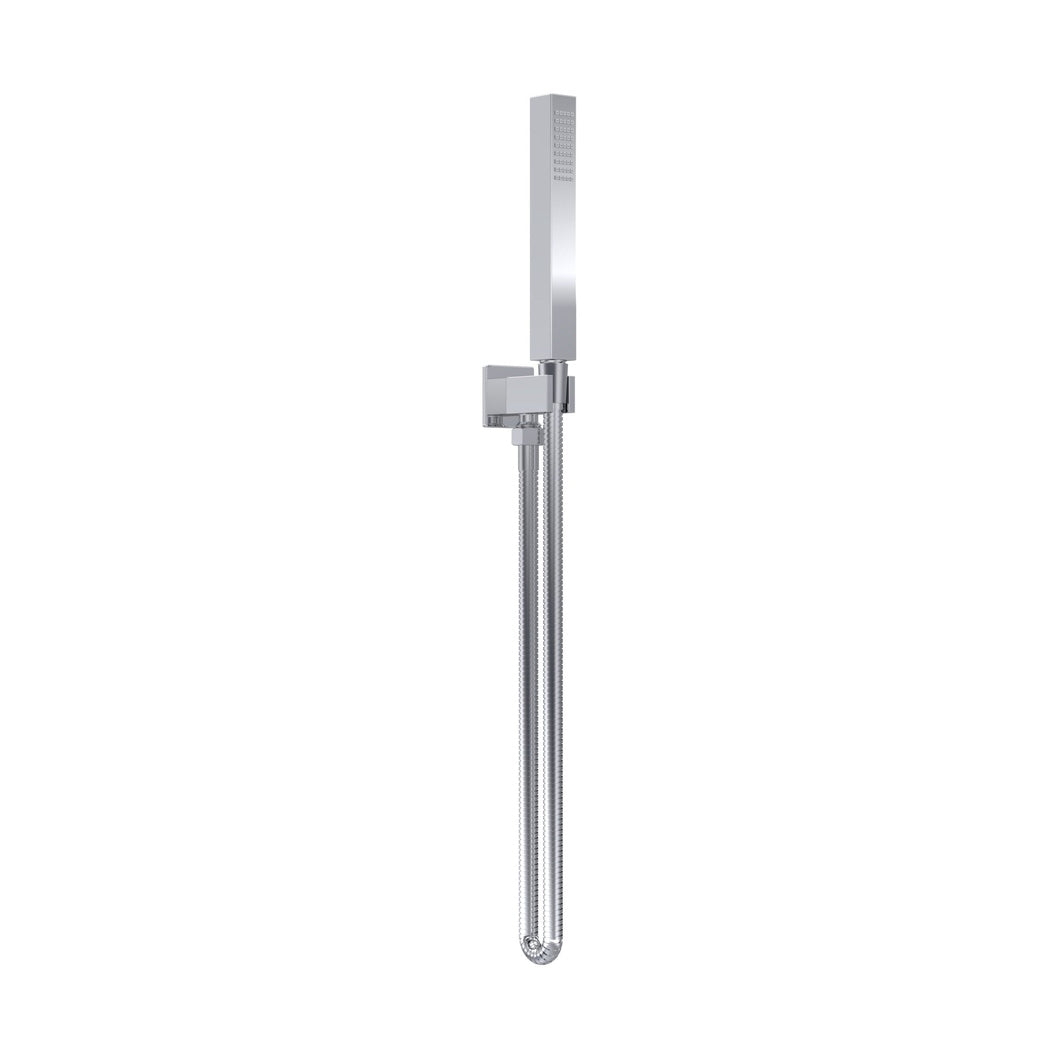 Hudson Reed Hand Held Shower Kits Outlet Elbow, Parking Bracket, Flex And Handset Contemp Chrome Brass Abs 1265x30x55mm - JJ Building Materials