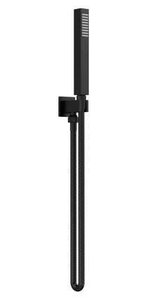 Hudson Reed Hand Held Shower Kits Outlet Elbow, Parking Bracket, Flex And Handset Contemp Matt Black Brass Abs 1265x30x55mm - JJ Building Materials