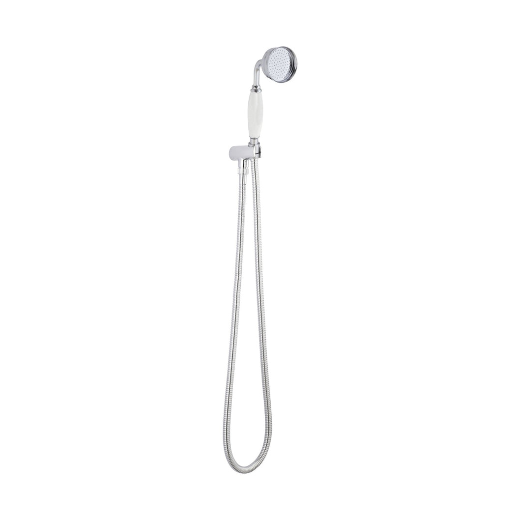 Hudson Reed Hand Held Shower Kits Trad Wall Mounted Hand Shower Set Chrome Brass - JJ Building Materials