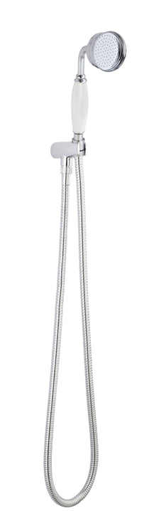 Hudson Reed Hand Held Shower Kits Trad Wall Mounted Hand Shower Set Chrome Brass - JJ Building Materials