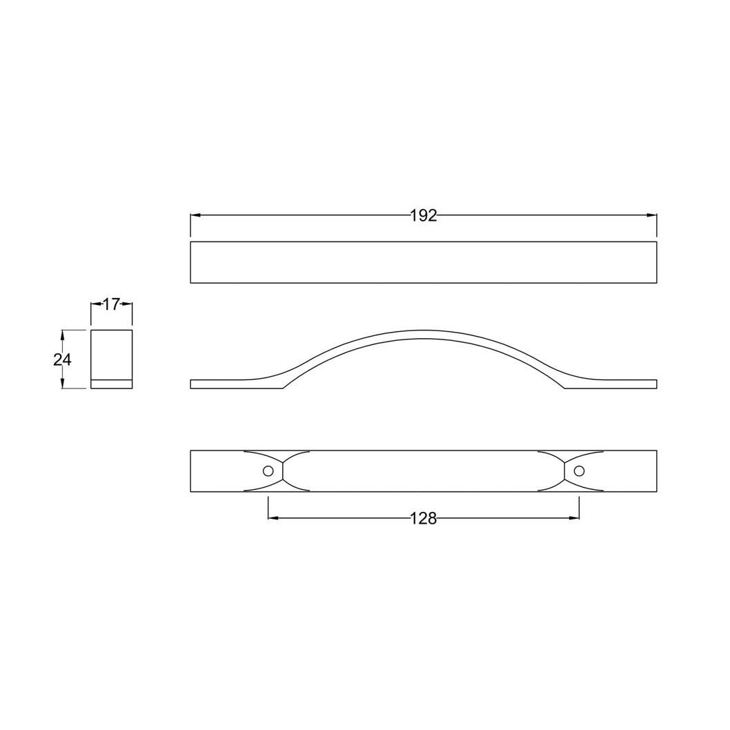 Hudson Reed Handles Chrome Strap Handle Contemp Brass 810x400x355mm - JJ Building Materials