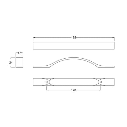 Hudson Reed Handles Chrome Strap Handle Contemp Brass 810x400x355mm - JJ Building Materials