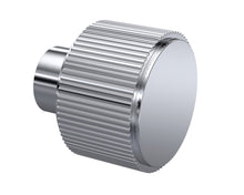 Hudson Reed Handles Fluted Furniture Knob Contemp Chrome Aluminium 30x30x30mm - JJ Building Materials