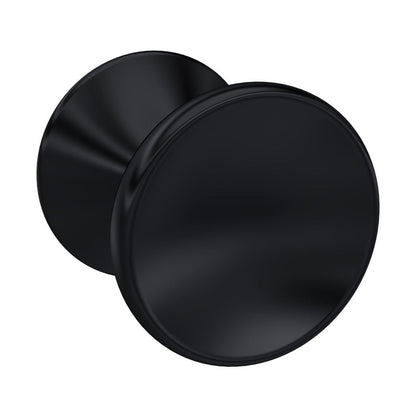 Hudson Reed Handles Indented Round Knob Contemp Black Zamac 30x30x29mm - JJ Building Materials